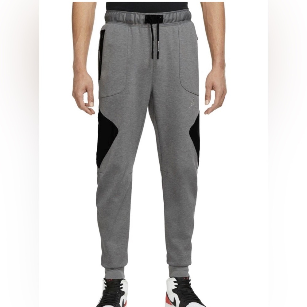 Air Jordan Grey Black Dri-Fit Statement Jogger Sweatpants Small Slim Fit Active